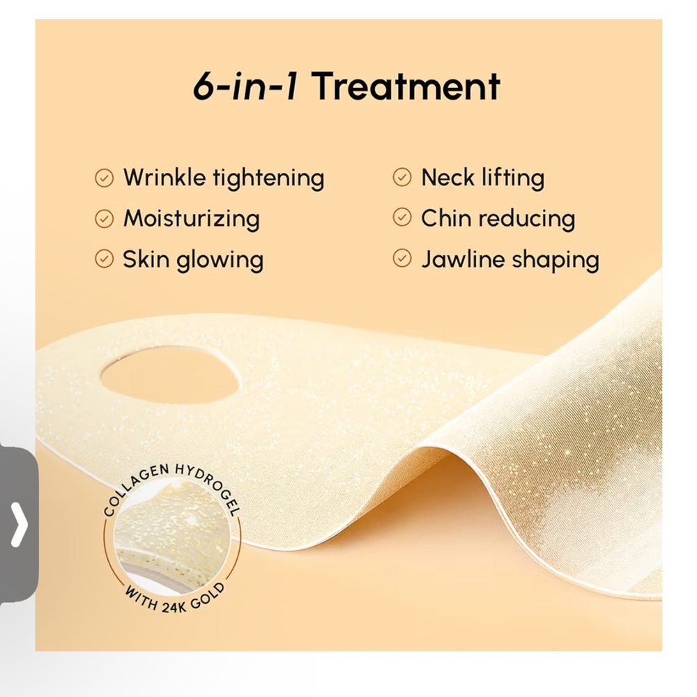 BEST SELLER 24K Gold & Collagen Chin Lifting Mask NWT NIB - Picture 6 of 13